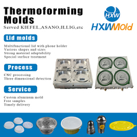 Molde Termoformado de Aluminio CNC Pulido de Alta Claridad con Tapa Anti-Bordes Blancos para Cajas de Comida para Llevar y Contenedores Bento