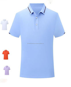 Camiseta Polo de Negocios de Color Sólido de Secado Rápido con Logotipo Personalizado OEM, Talla XL, Ropa de Trabajo de Manga Corta con Diseño Estampado en la Solapa - Product Image 3