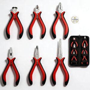 6-Piece Mini <b>Pliers</b> <b>Set</b> with Needle Nose Linesman Diagonal Bent Nose End Cutting and Long Nose <b>Pliers</b> for Electronics - Product Image 1