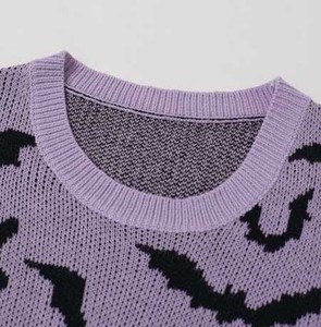 Crew Neck Breathable Oversized Women Sweater Geometric Pattern Knitted Pullover <b>Warm</b> Winter <b>Jumper</b> for USA Market Trendy - Product Image 3