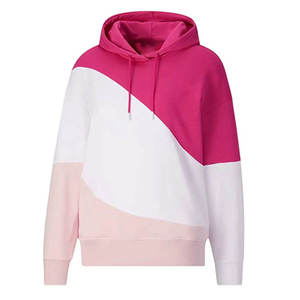 Sudaderas con Capucha Ajustadas de Alta Calidad para Mujer, Diseño Personalizado, 100% Algodón Transpirable, Color Rosa Blanco Invernal - Product Image 1