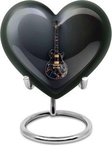 Urna Funeraria para Adultos con Cruz Dorada y Corazón, de Alta Calidad, para Cenizas, Recuerdo Conmemorativo - Product Image 2