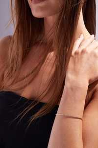 Pulsera de tenis de oro amarillo de 14K con diamantes de laboratorio de 2mm de corte redondo y engaste de bisel para joyería femenina, regalo de aniversario o promesa para amantes - Product Image 6