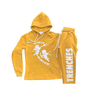 Nouveaux survêtements imprimés en relief confortables, design tendance, 100% coton - Product Image 3