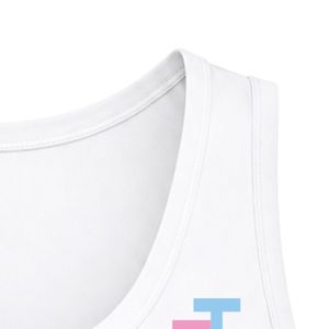 Women's <b>White</b> Sleeveless Tank Top with JJ Logo Embroidery Crew Neck Athletic Fitness Gym Workout <b>Shirt</b> for Women Sportswear - Product Image 3