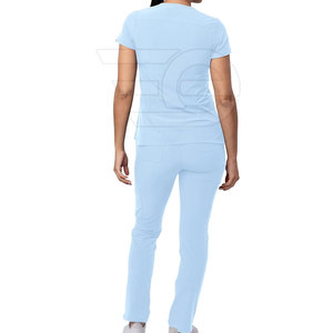 <b>Hospital</b> <b>Scrubs</b> Set Professional Lightweight Breathable Comfortable High Quality Knitted 100% Cotton Medical Uniform for Staff - Product Image 2