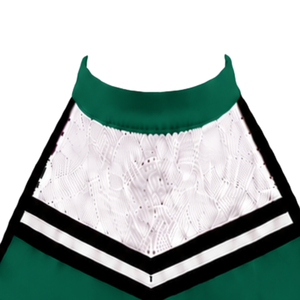 Top Deportivo Corto sin Mangas Verde Oscuro, Blanco y Negro para Animadoras, Uniforme Deportivo para Mujeres y Niñas, Ropa Deportiva de Equipo - Product Image 3