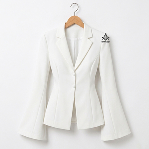 Greek Apparel Heritage Masonic Regalia Delta Sorority Women Stylish Elegant Breathable Office <b>Blazer</b> Single <b>Button</b> Outerwear - Product Image 1