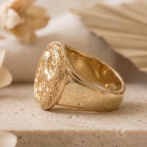 Custom Soccer Championship <b>Trophy</b> Signet Ring 14K Gold Luxury Gold Plated Sports Ring Party Wholesale - Product Image 2