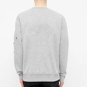 เสื้อสเวตเชิ้ตสไตล์อังกฤษสำหรับผู้ชาย ผ้าคอตตอนผสมคุณภาพพรีเมียม คอกลม สวมหัว แฟชั่นสตรีทแวร์สไตล์อังกฤษ เสื้อลำลอง - Product Image 3