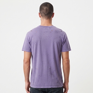 Men's Distressed Washed T Shirt Custom Cotton Regular Fit Casual Short Sleeve Vintage Streetwear Fashion <b>Top</b> - Product Image 6