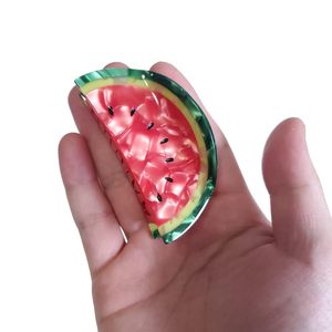 Pinza de Pelo Premium de Acetato con Forma de Sandía de 6.5cm, Pinza de Pelo con Forma de Fruta para Mujeres y Niñas, Accesorios de Pelo Novedosos de Verano, Venta al por Mayor - Product Image 3