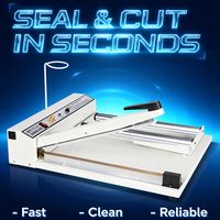 Machine de scellage et de découpe manuelle FQJ400 EU pour sacs en plastique et feuilles d'aluminium avec fonctions intégrées