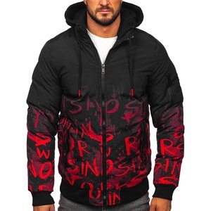 Chaqueta Bomber de Invierno para Hombre, Diseño de Lona, Ecológica, Gruesa, con Capucha, Cierre de Cremallera, Impermeable, Acolchada, Personalizable - Product Image 6