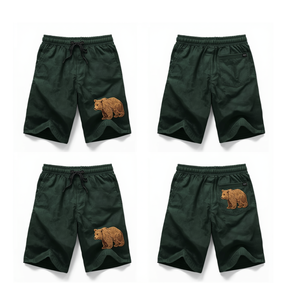 Pantalones Cortos con Estampado de Oso para Hombre, Precio al por Mayor, Ropa Deportiva Informal para Actividades al Aire Libre - Product Image 1