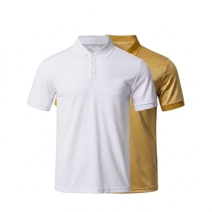 Chemise de golf pour homme personnalisée, à manches courtes, en tissu tissé teint en fil, 240g, à boutons sur le devant, style vintage géométrique, séchage rapide, respirante, 100% coton - Product Image 1