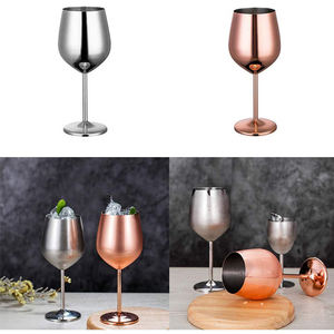 Bold Blossom Rose Gold Stainless Steel Sustainable Modern <b>Wine</b> <b>Goblet</b> with Custom Logo 301-400ml for Party - Product Image 3