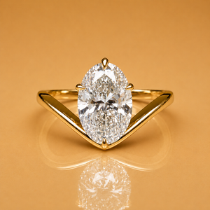Anillo de Compromiso Solitario de Corte Ovalado con Diamante Cultivado en Laboratorio de Lujo para Mujer, Oro Amarillo de 14K/18K, Banda Trenzada, Anillo de Boda - Product Image 1