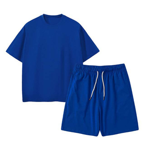 Conjunto de Ropa de Verano para Hombre, Personalizado, Transpirable, de Algodón, con Parches, Camiseta y Pantalones Cortos, Estilo Deportivo Informal - Product Image 5