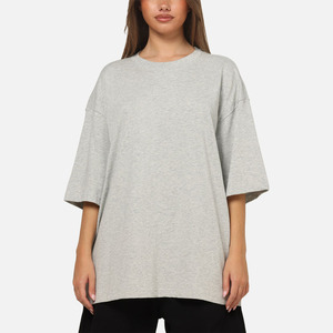 Camisetas de Manga Corta Oversize para Mujer, Cuello Redondo, Algodón, Ajuste Holgado, Ropa Deportiva Transpirable - Product Image 1