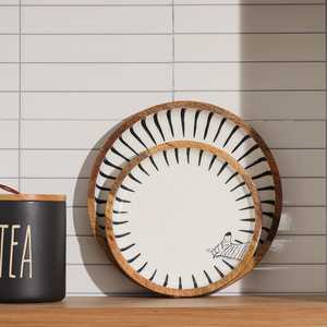 Handmade <b>Pine</b> Wood Serving Tray Eco Friendly Classic Style Food Serving Plate Dishwasher Safe Dining <b>Table</b> Wedding Home Decor - Product Image 4