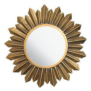 Antique <b>Framed</b> Iron Metal Round Shape Gold Finish Decorative Wall <b>Mirror</b> Crafts Wholesale Home Wall Arts - Product Image 1