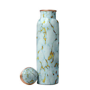 Printed Copper <b>Water</b> <b>Bottle</b> Reusable for Promotional Events 500ml/<b>750ml</b>/1L Sizes Lids Included - Product Image 1