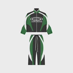 Survêtement rose personnalisé en nylon pour femme, grande taille, hiver, jogging, col montant, fermeture éclair, respirant, impression sérigraphiée - Product Image 2