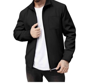 Chaqueta Varsity de punto impermeable para hombre de primera calidad, diseño personalizado y modernas mangas de piel sintética para invierno - Product Image 4