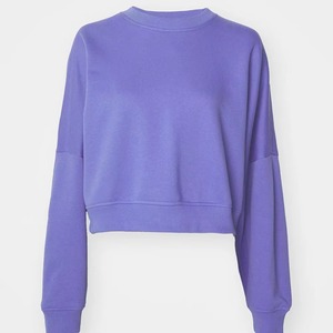 Sweat-shirt pour femme, sweat-shirt à col rond en double tricot chaud et léger pour la saison hivernale, tenues décontractées avec logo sur le devant - Product Image 1