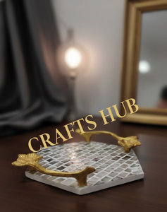 CRAFTS HUB Bandeja de Servir Clásica, Duradera, Pulida, de Madreperla Natural, Ecológica, para el Hogar y Restaurantes - Product Image 5