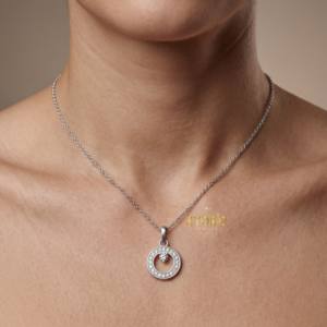 Collar con Colgante de Diamantes de Lujo para Mujer, Plata de Ley 925, Marca Zyorio Jewels, con Cadena de Eslabones para Uso Diario y Ocasiones Especiales - Product Image 6