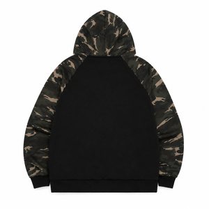 Sweat à capuche zippé surdimensionné pour homme, style streetwear, en molleton épais, à manches raglan, motif camouflage, 2026 - Product Image 2