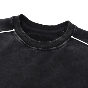 OEM <b>Men</b> Women Acid Wash Sweatshirt Oversized Vintage Crewneck Streetwear Custom Logo OEM ODM Wholesale - Product Image 3