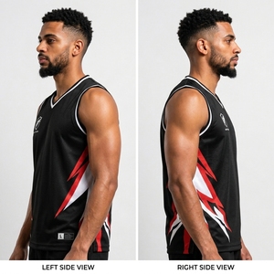 2026 Split Fashion Tops Basketball Jersey Custom Basketball Jersey Set Wholesale Blank Sublimation Logo OEM ODM Breathable - Product Image 5