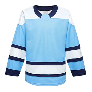 เสื้อฮอกกี้ฝึกซ้อมคุณภาพสูงแบบซับลิเมชั่น – ผ้าตาข่ายระบายอากาศพร้อมดีไซน์ลายเส้นหลากสีแบบกำหนดเองและคอเสื้อแบบวี-เนค - Product Image 1