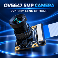 Modul Kamera 5MP HD OV5647 Lensa Sudut Lebar 65 120 130 160 200 222 Derajat FOV Sensor Visi CSI Papan Pengembangan