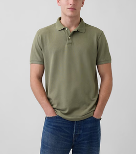 OEM Made Custom Design Your <b>Own</b> Brand Men's Polo Shirt Short Sleeve Pique 50% Cotton/ 50% Polyester, 220 GSM Dry Fit Golf Polo - Product Image 4