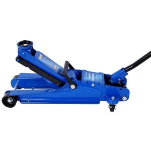Martinetto idraulico da officina per impieghi gravosi da 2,5 tonnellate, a basso profilo, in acciaio, con pompa a pistone singolo, gamma di sollevamento 37 cm, per auto - Product Image 2