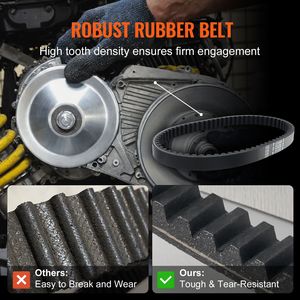 Frizione ad Alta Resistenza 2000 RPM per Motori da 8HP con Ruote Asimmetriche e Robusta Cinghia in Gomma - Product Image 5