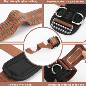 Sangles de levage unisexe à boucle latérale sécurisée, personnalisables avec marque privée, support de poignet robuste, respirantes et légères - Product Image 4