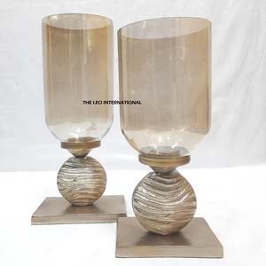 Top Trending Metal Glass Golden <b>Hurricanes</b> <b>Candle</b> Holders for Wedding Christmas Events-Eco-Friendly Customizable Color Tabletop - Product Image 5