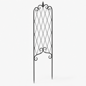 แผงรั้วเหล็กดัดตกแต่งสวนสีดำ สำหรับพืชเลื้อย ตกแต่งภายนอกอาคาร - Product Image 6