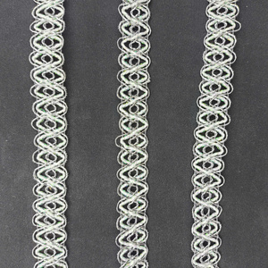 Dentelle Chevron Métallique Style Français 2,6 cm - Tissu Vintage de Luxe Écologique pour Déguisements et Cadeaux - Product Image 4