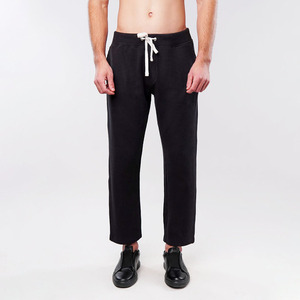 Pantalones Jogger de Algodón con Diseño Personalizado, Corte Regular, para Hombre, Color Negro, Tejido Texturizado Tipo Waffle, Pantalones Deportivos Suaves, OEM - Product Image 1