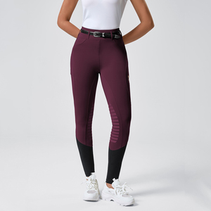 Pantalones de equitación antideslizantes europeos para mujer, leggings ecuestres de silicona, para montar al aire libre, de secado rápido, cintura alta elástica - Product Image 3