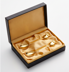Cuillère à thé avec manche décoré de fruits dorés, élégante et stylée, ustensile parfait pour le thé, le café, la salle à manger et la cuisine. - Product Image 6