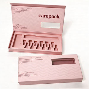 Carepack Pink Rigid Cosmetic <b>Box</b> With Magnetic Closure And Custom Insert For Beauty Products - Product Image 1