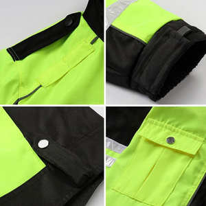 Veste de sécurité pour homme, réfléchissante, haute visibilité, à capuche, veste bomber haute visibilité avec poches et fermeture éclair, imperméable - Product Image 3