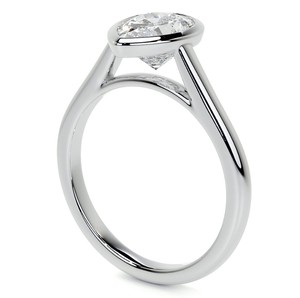 Moissanite Pear Cut Luxury Certified <b>Ring</b> 925 Sterling <b>Silver</b> 18K Gold Plated <b>Solitaire</b> Engagement <b>Ring</b> Women Party Wedding - Product Image 2